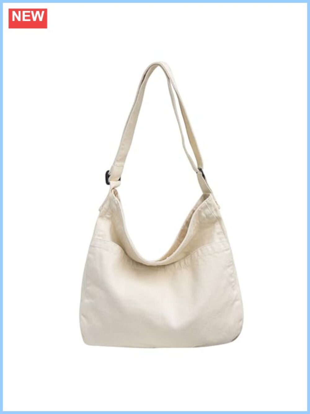 Canvas Tote Bag Crossbody Hobo Shoulder Handbag for Women Men Casual Travel